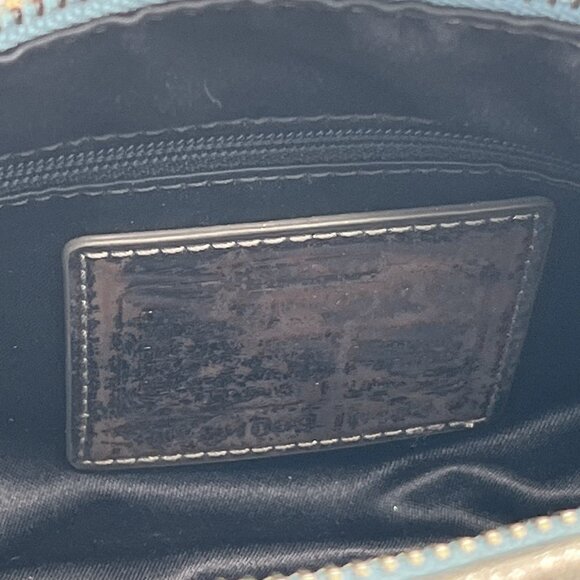 RARE Coach Poppy Turquoise Sequin Spotlight 2-Way Shoulder Bag Handbag - Picture 10 of 12